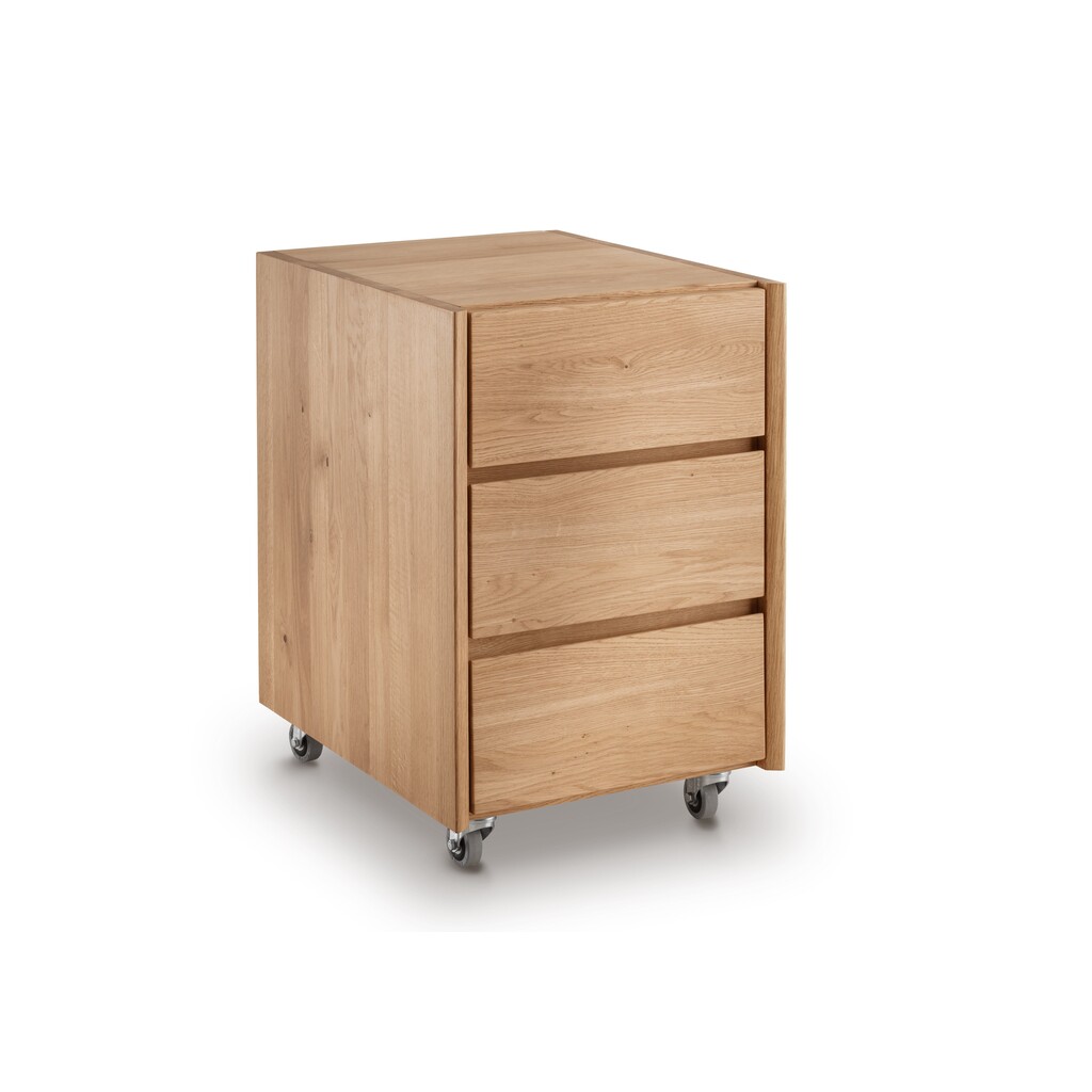 Rollcontainer für Schreibtisch Bergamo Massivholz, höhenverstellbar Preview Image