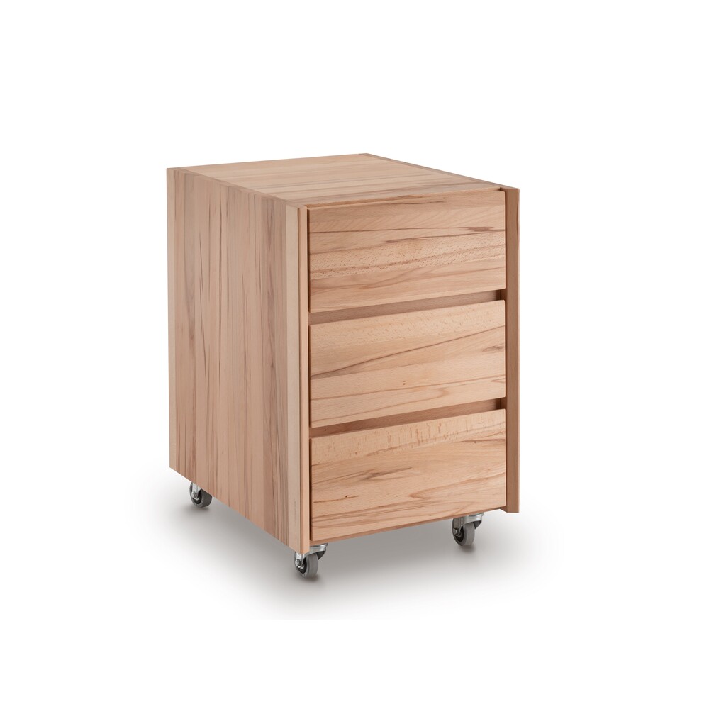 Rollcontainer für Schreibtisch Bergamo Massivholz, höhenverstellbar Bild 2
