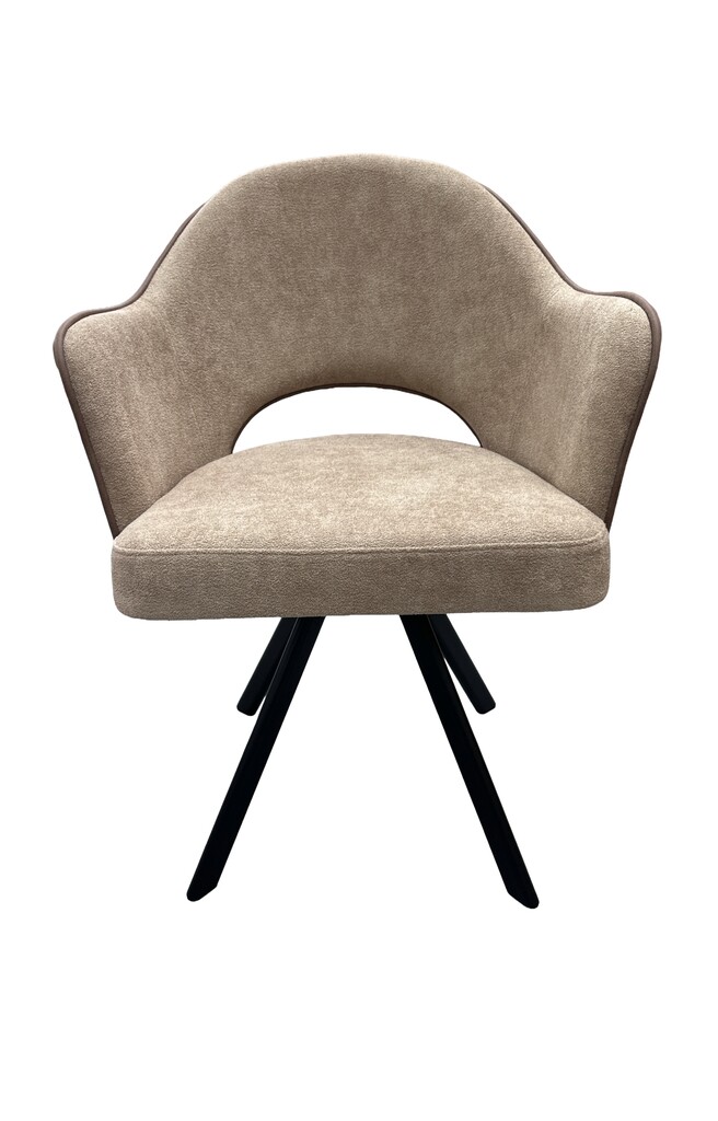 Skandinavischer Drehstuhl Lucija in Braun & Beige Preview Image