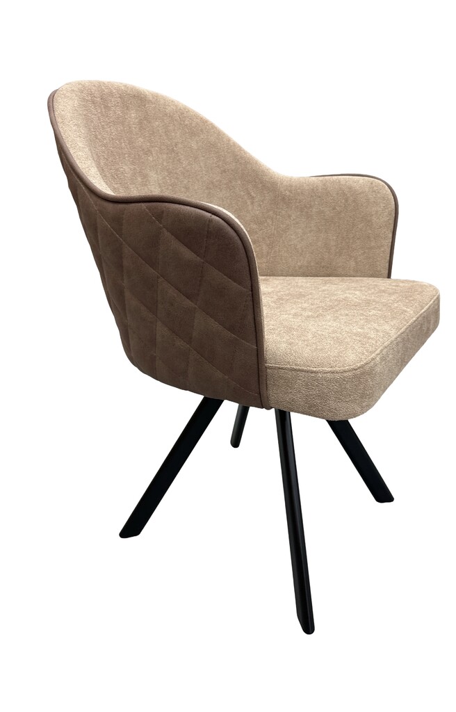 Skandinavischer Drehstuhl Lucija in Braun & Beige Preview Image