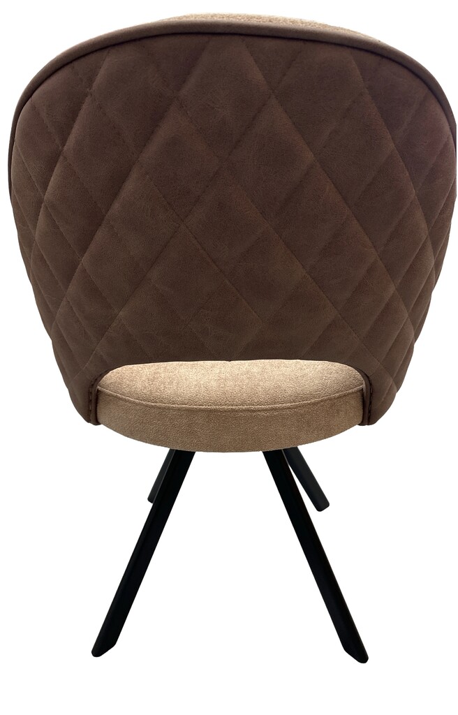 Skandinavischer Drehstuhl Lucija in Braun & Beige Bild 3