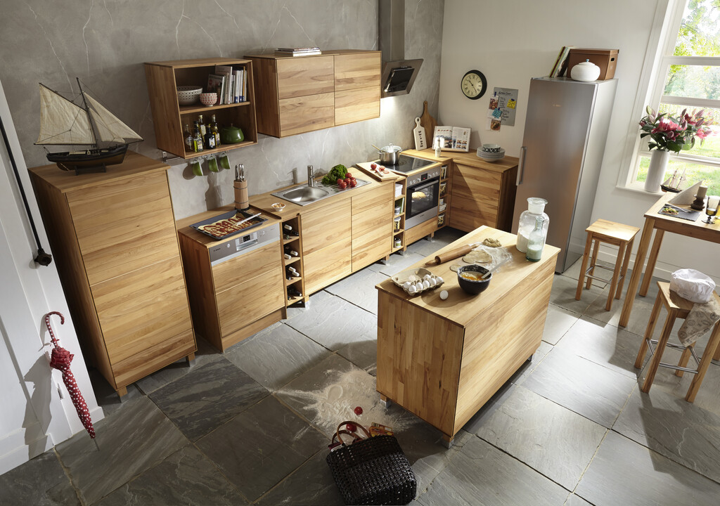 TPT Spültisch-Unterschrank 2-türig für Massivholz Küche Preview Image