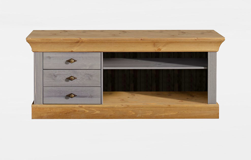 TV Lowboard Schrank Bergen Massivholz Bild 5
