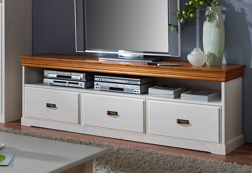 TV Schrank weiß Landhaus Nordic Bild 2