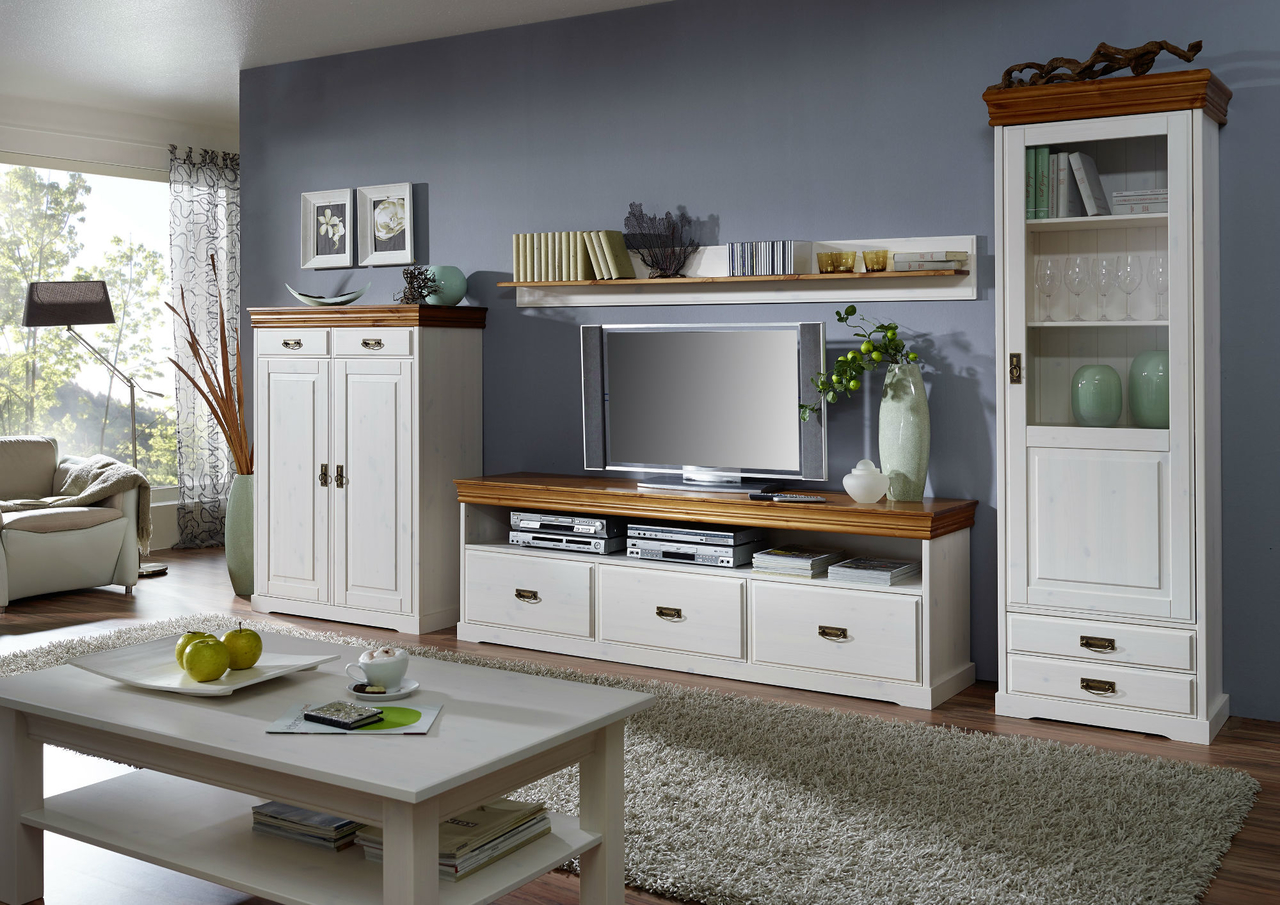 TV Schrank weiß Landhaus Nordic Bild 4