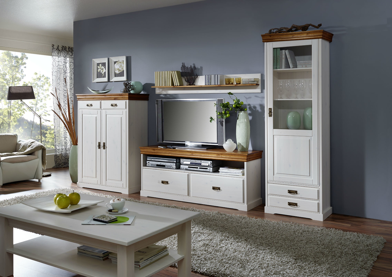 TV Schrank weiß Landhaus Nordic Bild 3