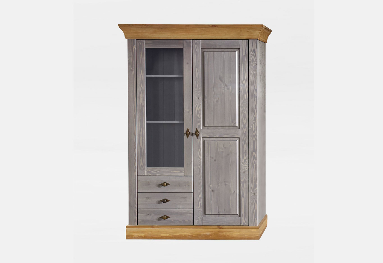 Landhaus Vitrine Bergen Kiefer Massiv Preview Image