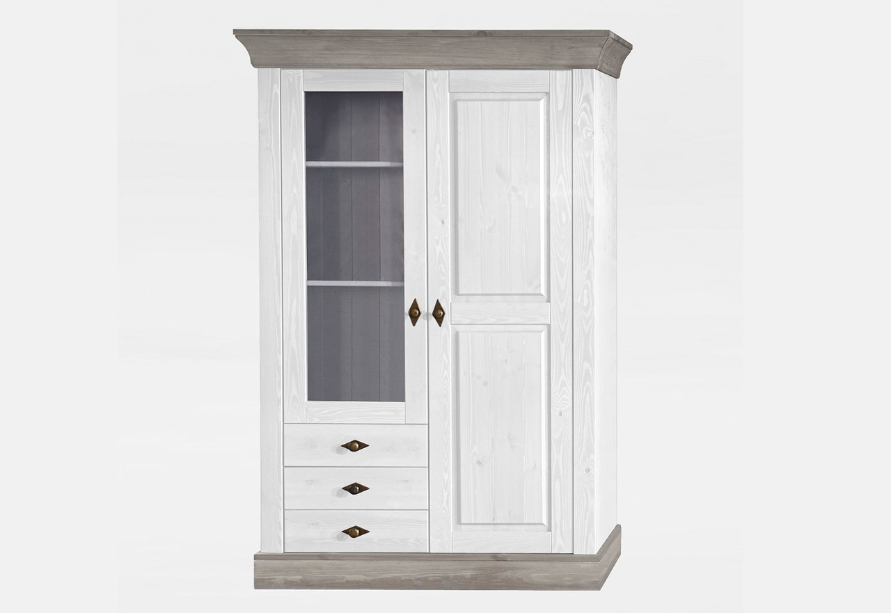 Landhaus Vitrine Bergen Kiefer Massiv Bild 4