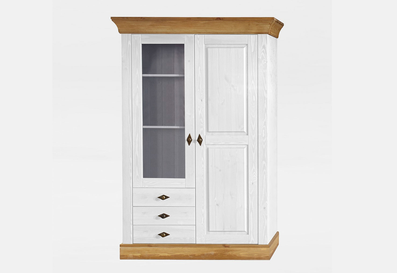 Landhaus Vitrine Bergen Kiefer Massiv Preview Image