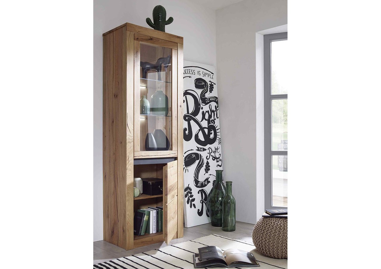 Vitrine I Kristiansand aus massiver Wildeiche Bild 2
