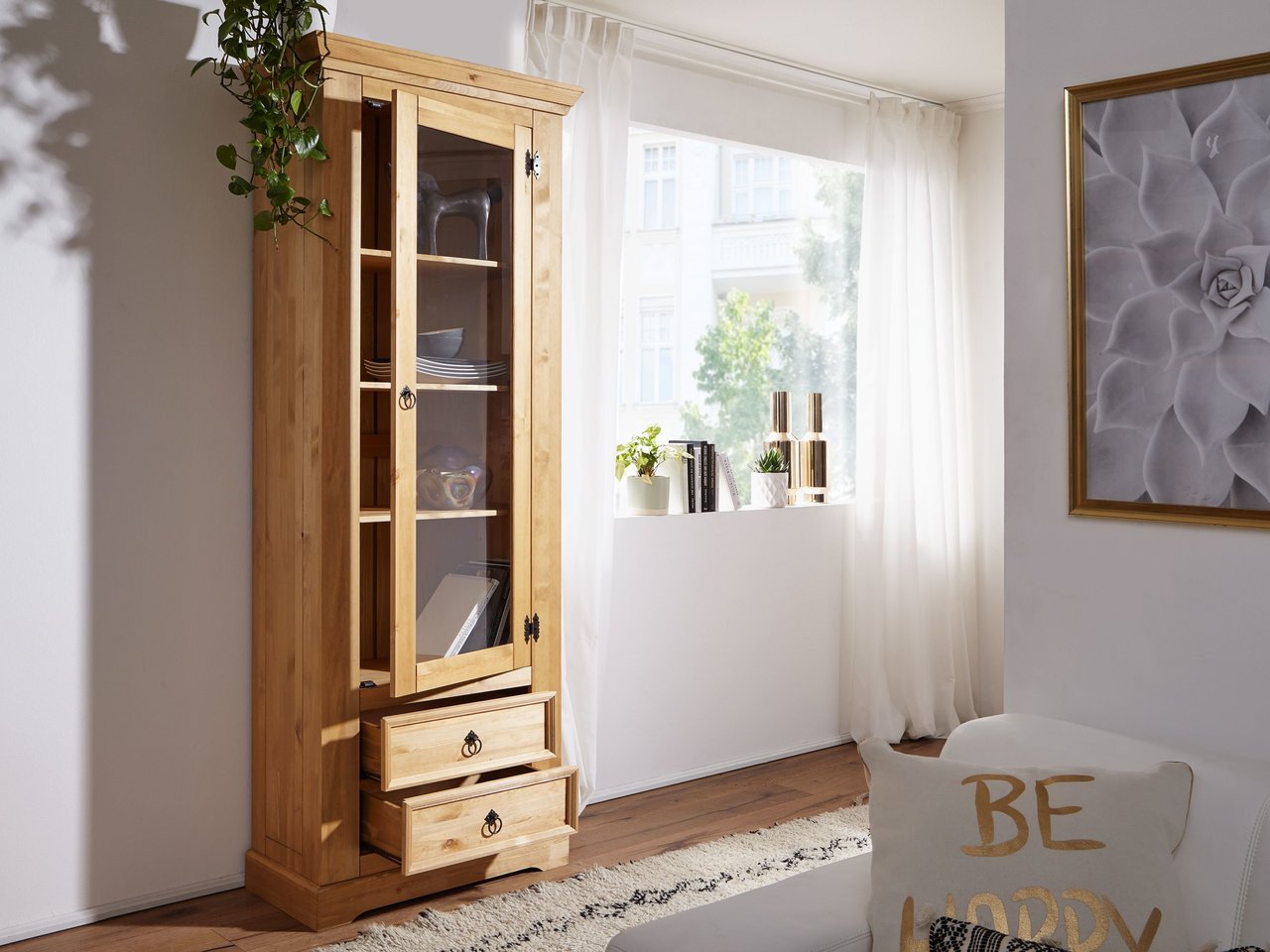 Vitrine I Ribe aus massive Kiefer Bild 2