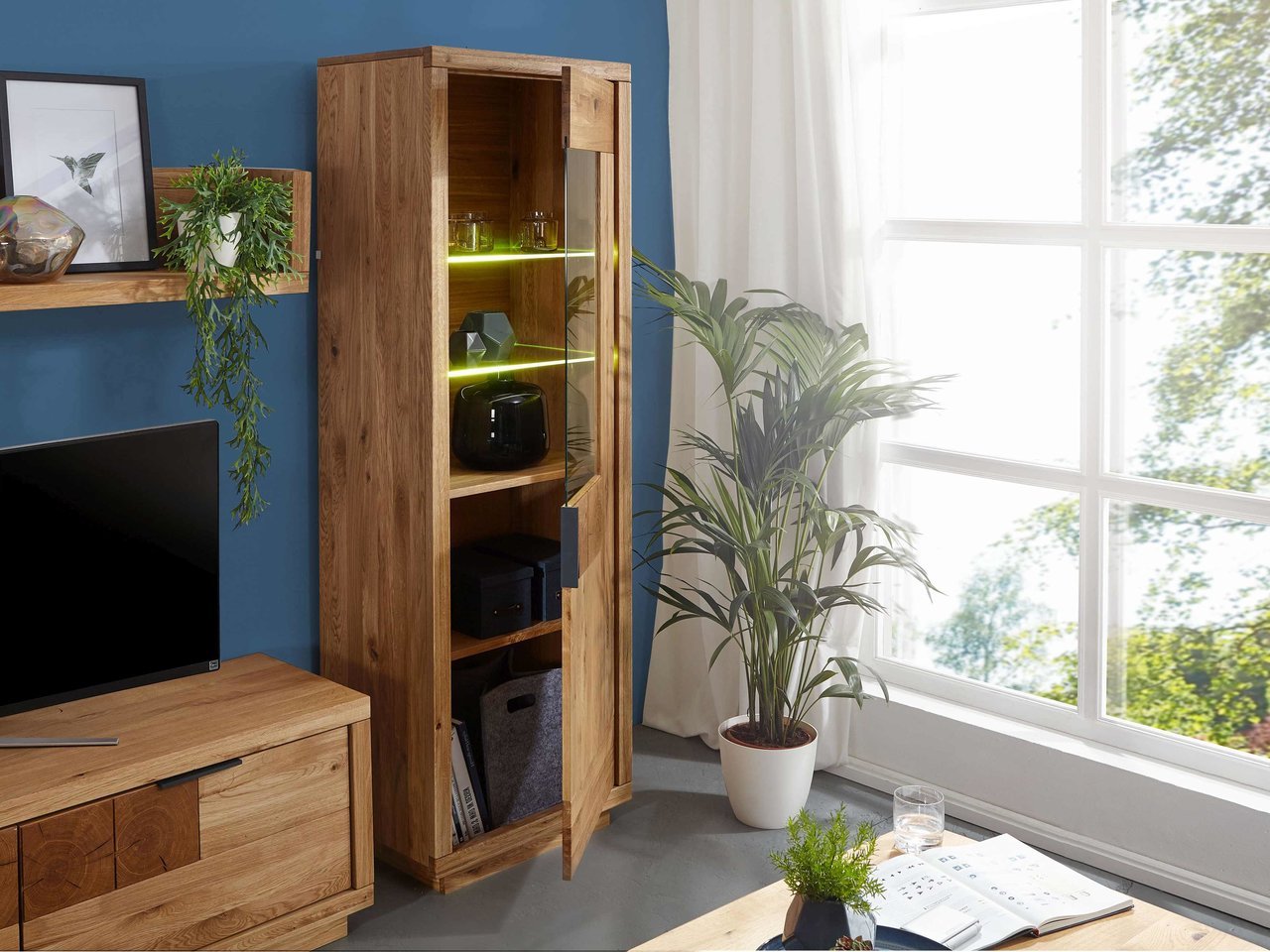 Vitrine II-L Hulsig Massive Wildeiche Bild 2