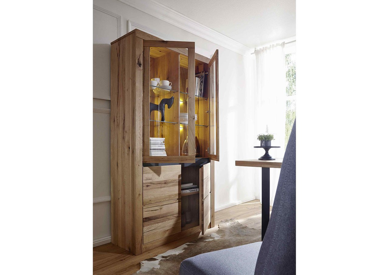 Vitrine IV Kristiansand aus massiver Wildeiche Bild 2