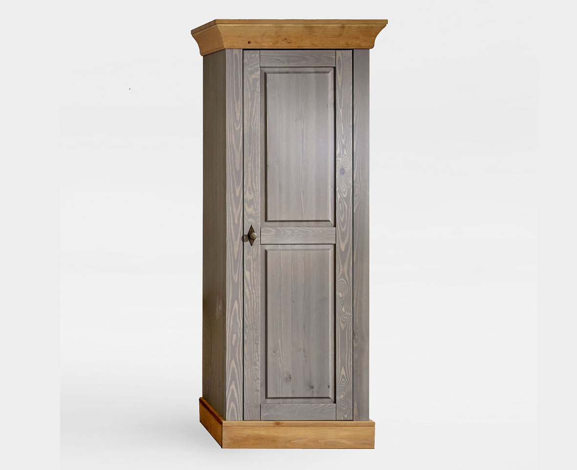 Massivholz Vitrine mit Holztür Bergen Landhausstil Bild 5
