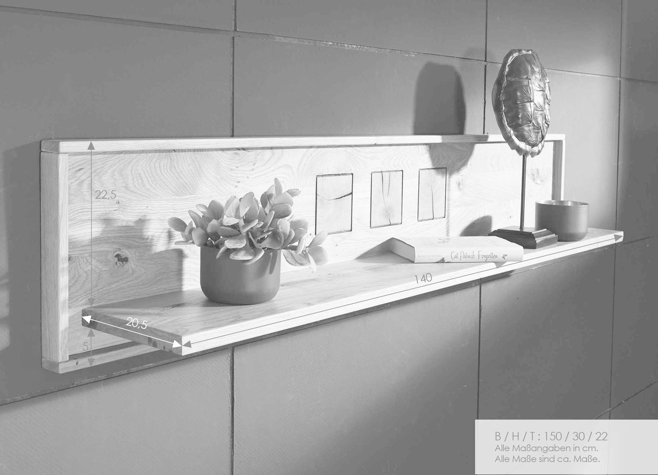 Wandboard Arvika aus massiver Wildeiche Bild 5