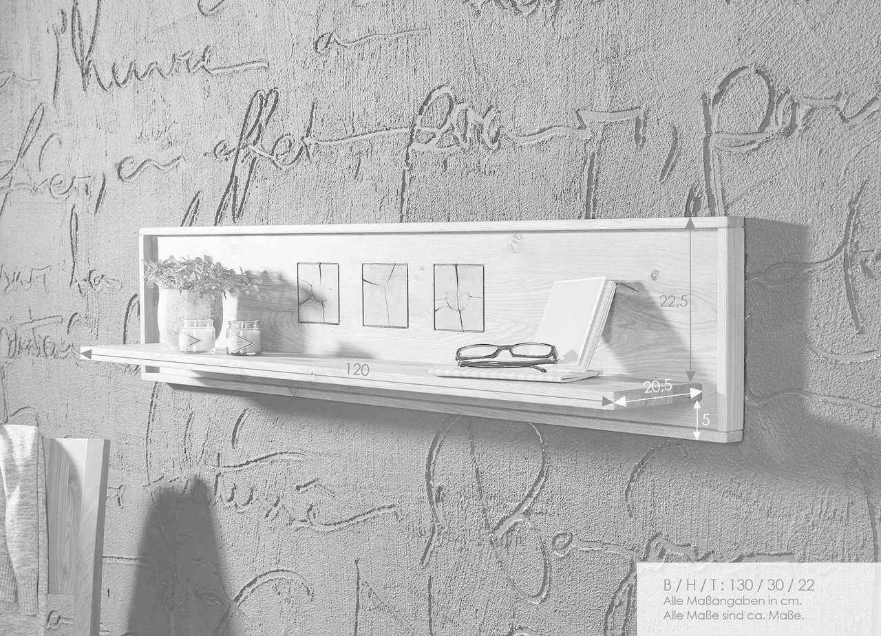 Wandboard Arvika aus massiver Wildeiche Bild 4