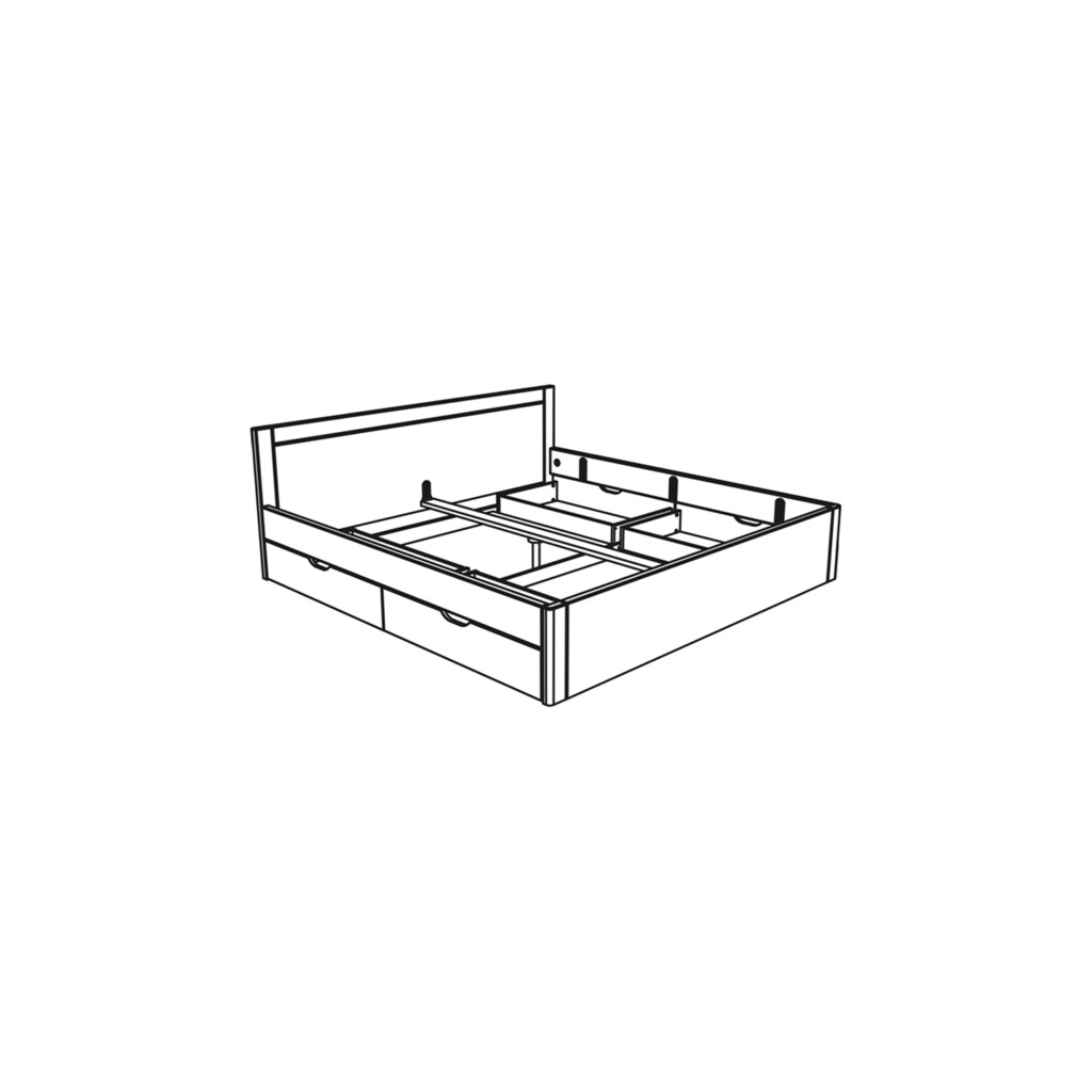 Doppelbett Vita mit 4 Schubkästen Kiefer Massivholz Bild 3