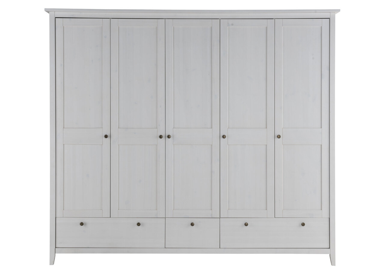 Drehtüren Kleiderschrank Solvita aus massiver Kiefer Preview Image