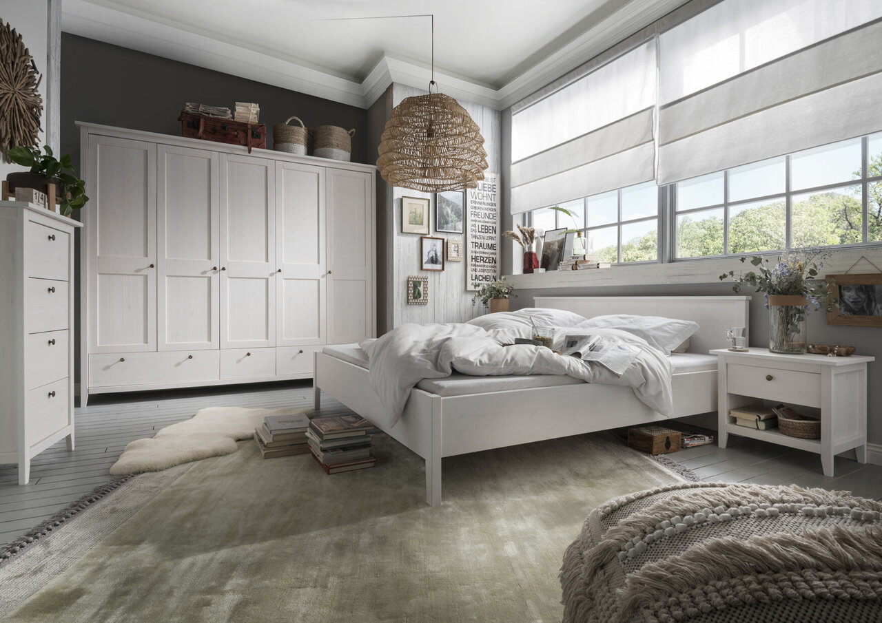 Drehtüren Kleiderschrank Solvita aus massiver Kiefer Bild 6