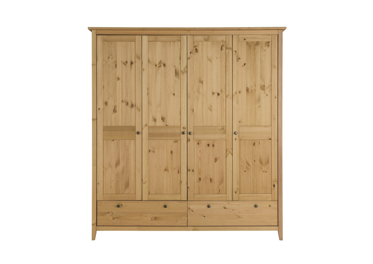Drehtüren Kleiderschrank Solvita aus massiver Kiefer Bild 7