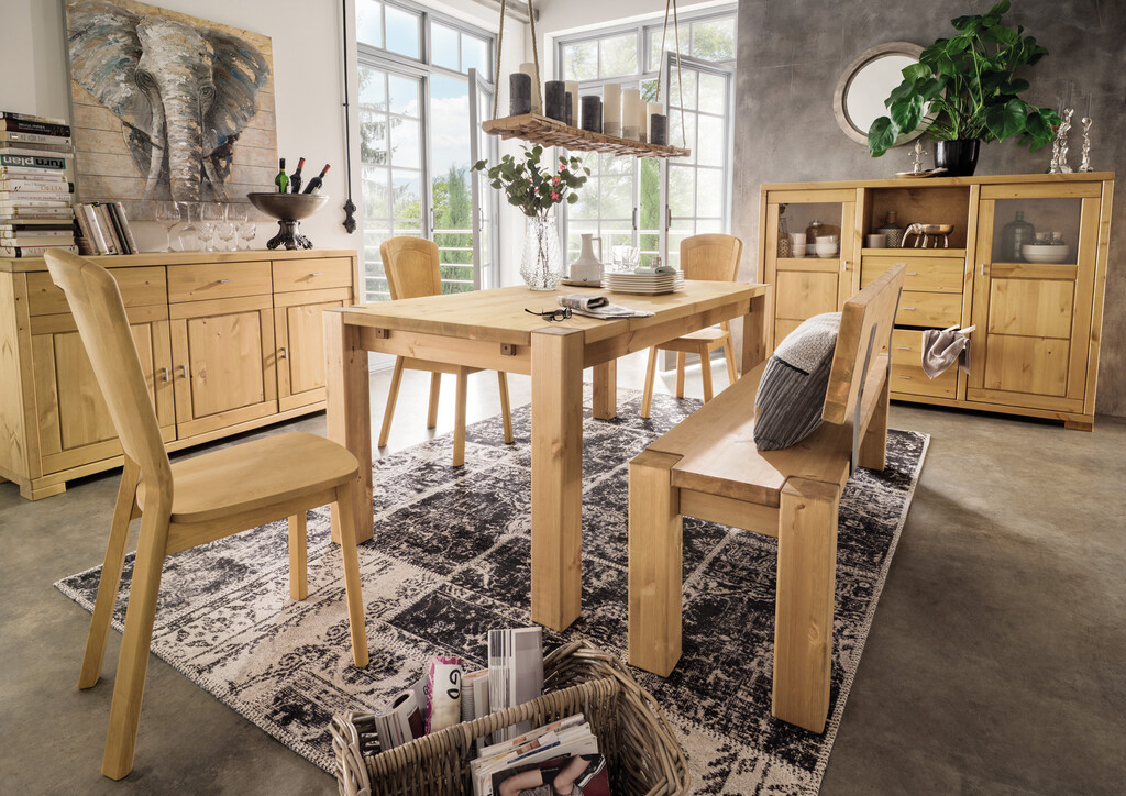 Wohnglücklich Highboard II Vita aus massiver Kiefer Preview Image