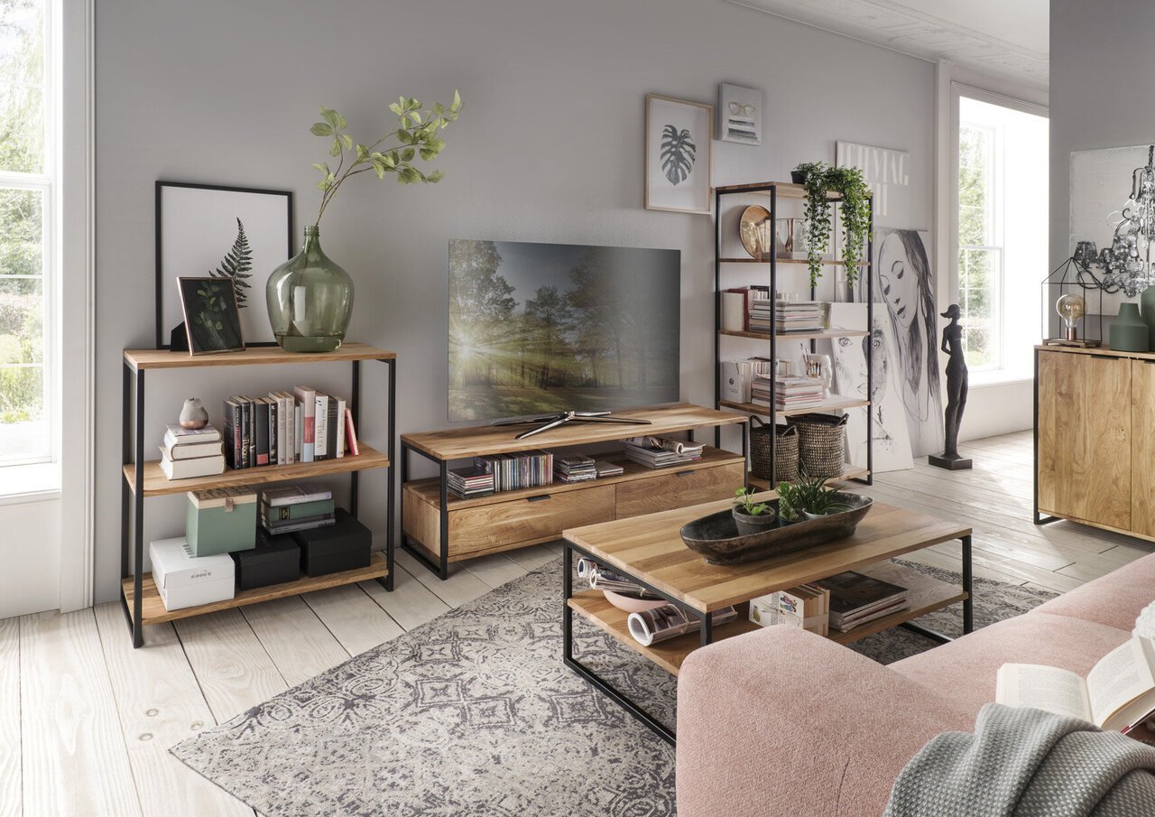 TV Kommode Lissabon aus massiver Wildeiche Preview Image