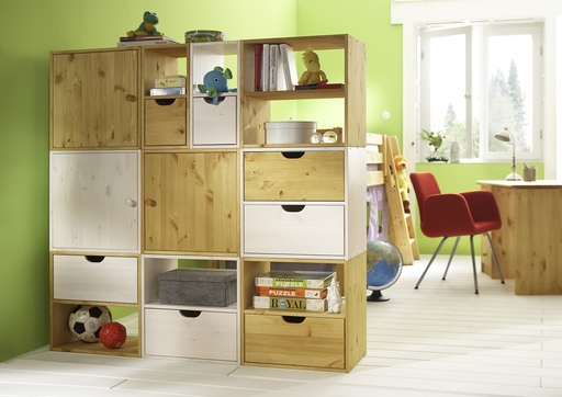 TOBYKIDS Regalsystem Würfel Kiefer massiv Preview Image
