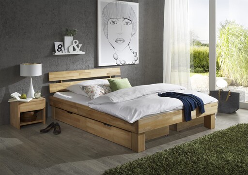 Impressionen zu Elfo Futonbett Judith Kernbuche Massivholz, Bild 1