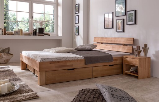 Impressionen zu Elfo Futonbett Judith Kernbuche Massivholz, Bild 2