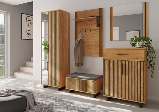 Impressionen zu Elfo Spiegel für Garderobe Paula Akustikpaneel Optik, Bild 1