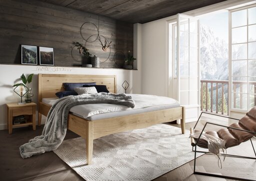 Impressionen zu Forestales Nachtkommode Zermatt I aus Wildeiche, Bild 1
