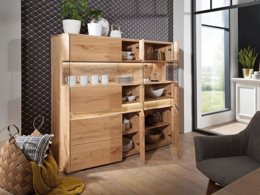 Impressionen zu G&K Highboard III Ella geölt, Bild 2