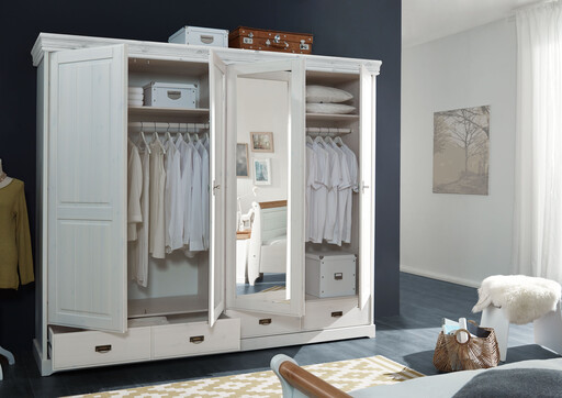 Impressionen zu G&K Kleiderschrank skandinavisch weiß Skandic, Bild 4