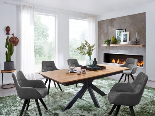 Impressionen zu G&K Massivholz Esstisch Kolding Wildeiche ausziehbar - G&K, Bild 1
