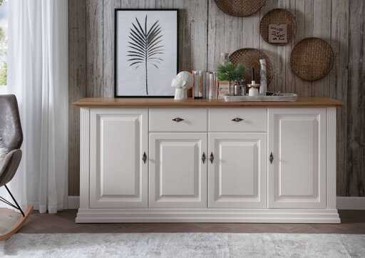 Impressionen zu G&K Sideboard II Alva aus massiver Kiefer und Eiche, Bild 1