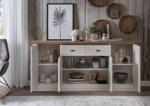 Impressionen zu G&K Sideboard II Alva aus massiver Kiefer und Eiche, Bild 2