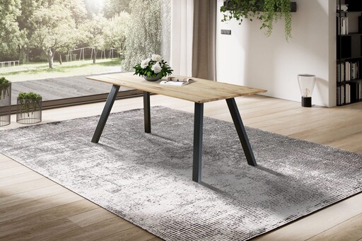 Impressionen zu G&K Tischplatte Skagen Wildeiche Massivholz gesoftete Kante, Bild 2
