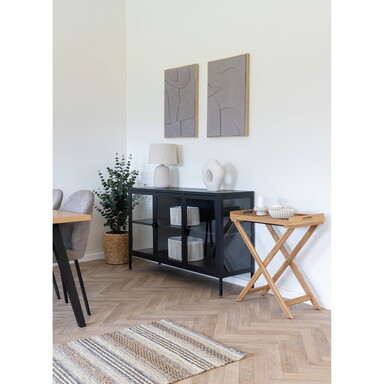 Impressionen zu House Nordic Brisbane Sideboard mit 3 Glastüren, Bild 1