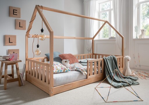 Impressionen zu INFANSKIDS Kinder Bodenbett mit Rausfallschutz und Rollrost, Bild 5