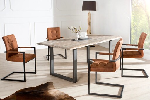 Impressionen zu Invicta Interior Freischwinger Stuhl Oxford Mikrofaser, Bild 1