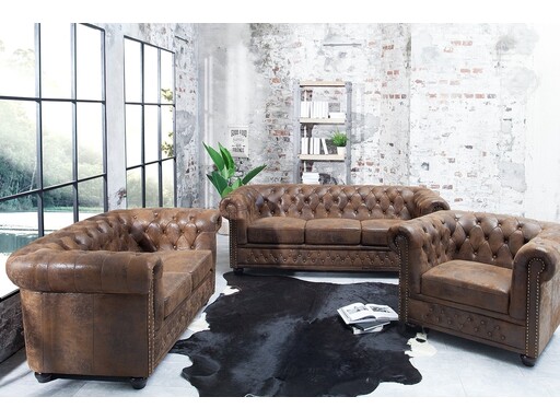 Impressionen zu Invicta Interior Invicta CHESTERFIELD Sessel Antik-Look Braun - Skandinavischer Charme, Bild 1