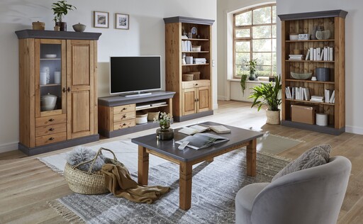 Impressionen zu Jumek Vitrine Bergen Nordische Kiefer massiv, Bild 1