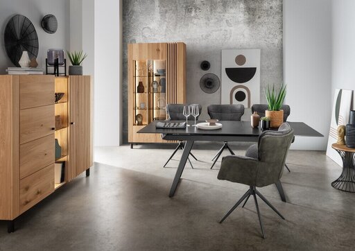 Impressionen zu TPT Ascona Highboard breit Wildeiche, Bild 1