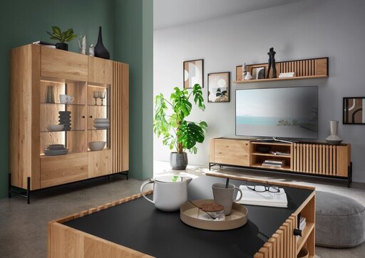 Impressionen zu TPT Ascona Highboard breit Wildeiche, Bild 2