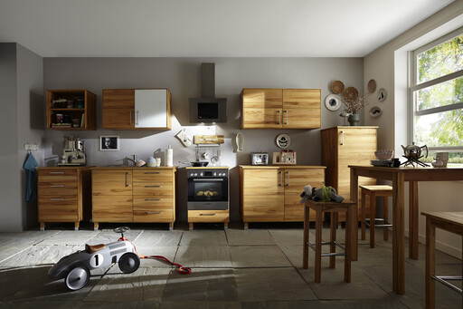Impressionen zu TPT Kombi-Spültischunterschrank Tür rechts für Massivholz Küche, Bild 3
