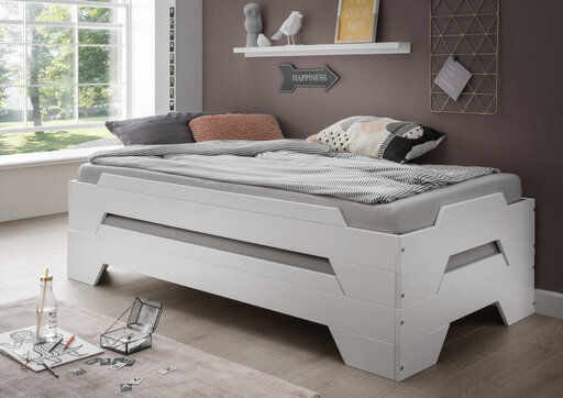 Impressionen zu Wohnglücklich Stapelbett Denver aus Massivholz, Bild 1