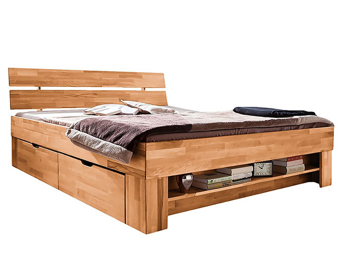 Schlafzimmer Betten Massivholz skandinavisch
