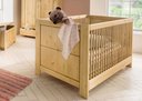 Wohnglücklich Babybett Vita aus massiver Kiefer 146 x 79 x 76 cm, gebeizt/geölt