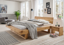 Balkenbett Doppelbett Massivholz Unika Bold 140x200 cm, Wildeiche geölt