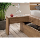 Nachtkommode für Balkenbetten L-Form mit Schublade Links 45x40x33cm, Wildeiche